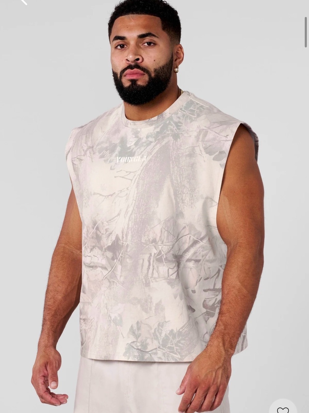 YoungLA 3067 Crop Tank Desert Tan Camo
